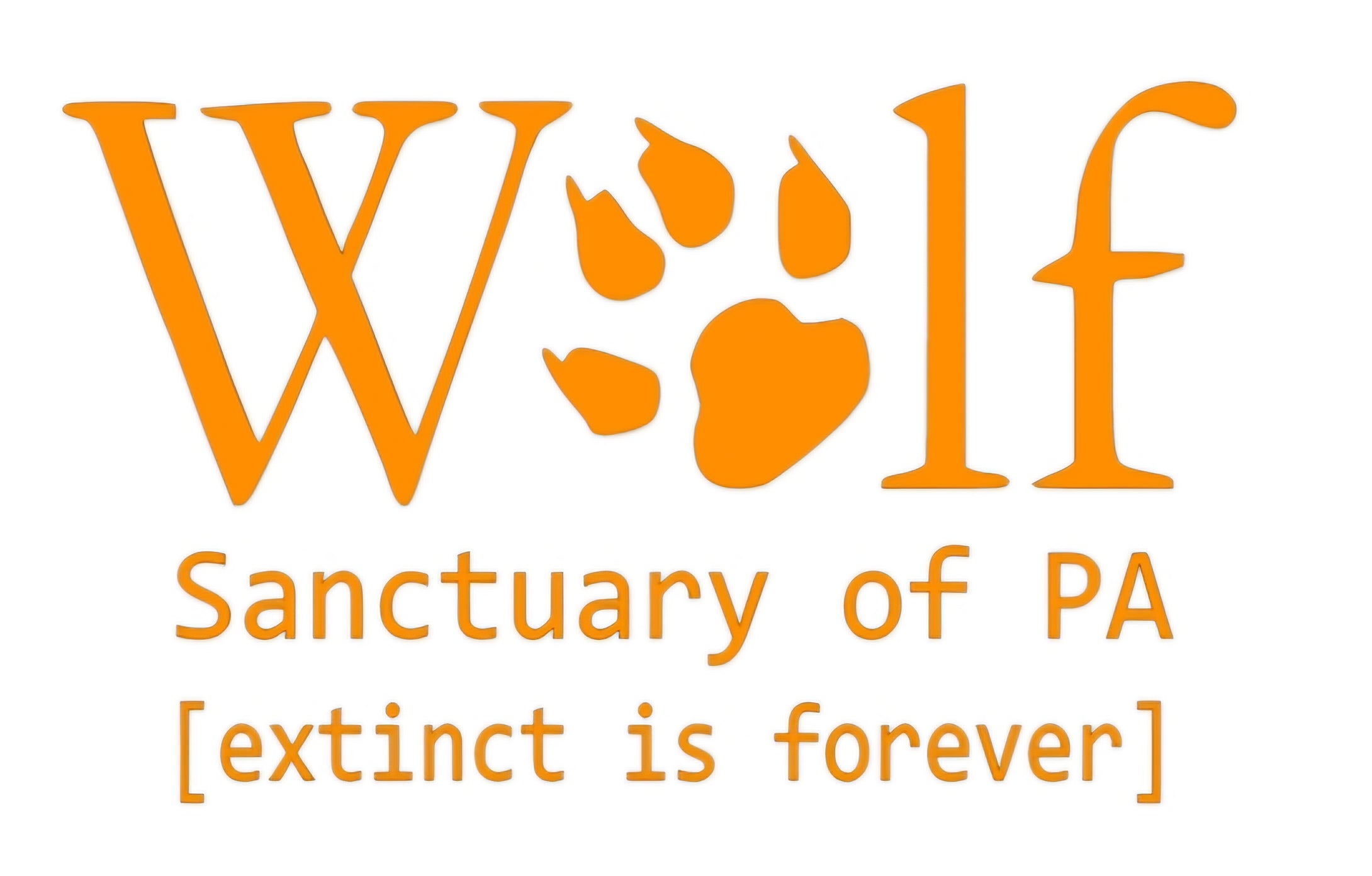Decal - High Viz Orange – Wolf Sanctuary of PA