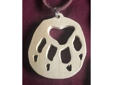 233 Wolf Paw Wooden Necklace